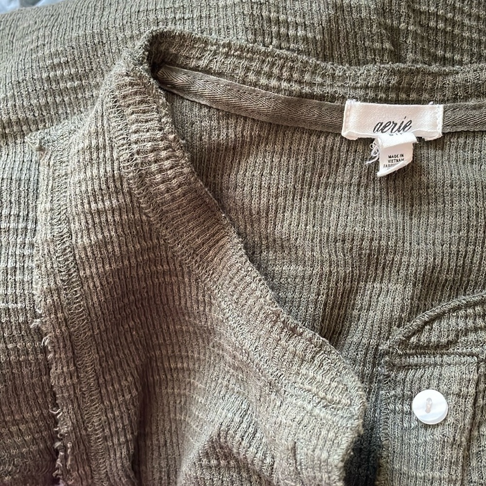 Aerie Waffle Crop Tank Top
